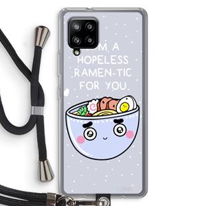 CaseCompany I'm A Hopeless Ramen-Tic For You: Samsung Galaxy A42 5G Transparant Hoesje met koord