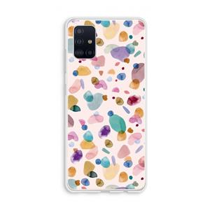 CaseCompany Terrazzo Memphis Pink: Galaxy A51 4G Transparant Hoesje