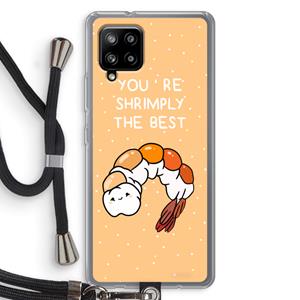 CaseCompany You're Shrimply The Best: Samsung Galaxy A42 5G Transparant Hoesje met koord