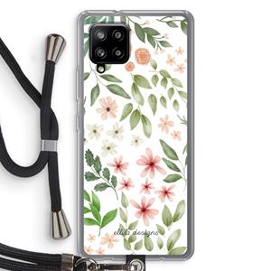 CaseCompany Botanical sweet flower heaven: Samsung Galaxy A42 5G Transparant Hoesje met koord