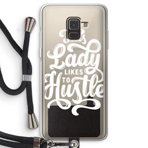 CaseCompany Hustle Lady: Samsung Galaxy A8 (2018) Transparant Hoesje met koord