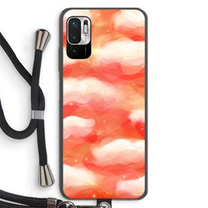 CaseCompany Lichte Wolken: Xiaomi Redmi Note 10 5G Transparant Hoesje met koord