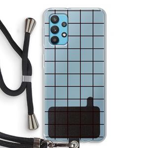CaseCompany Rooster: Samsung Galaxy A32 4G Transparant Hoesje met koord