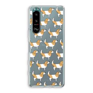 CaseCompany Doggy: Sony Xperia 5 III Transparant Hoesje