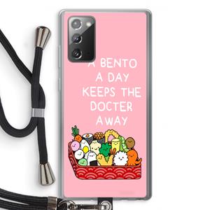 CaseCompany Bento a day: Samsung Galaxy Note 20 / Note 20 5G Transparant Hoesje met koord