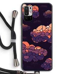 CaseCompany Patroon Wolken: Xiaomi Redmi Note 10 5G Transparant Hoesje met koord