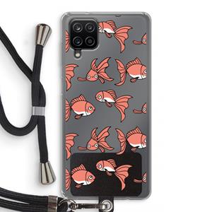 CaseCompany Blub: Samsung Galaxy A12 Transparant Hoesje met koord
