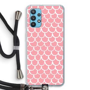 CaseCompany Dakpannetjes: Samsung Galaxy A32 4G Transparant Hoesje met koord