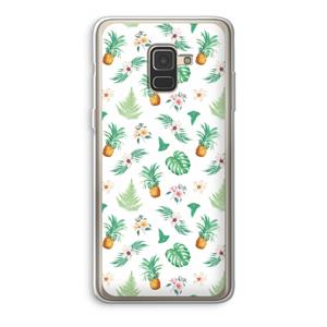 CaseCompany Ananas bladeren: Samsung Galaxy A8 (2018) Transparant Hoesje