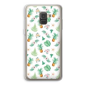 CaseCompany Ananas bladeren: Samsung Galaxy A8 (2018) Transparant Hoesje