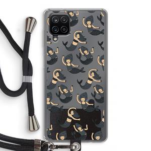 CaseCompany Zeemeermin: Samsung Galaxy A12 Transparant Hoesje met koord