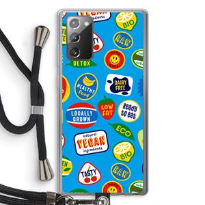 CaseCompany Fruitsticker: Samsung Galaxy Note 20 / Note 20 5G Transparant Hoesje met koord