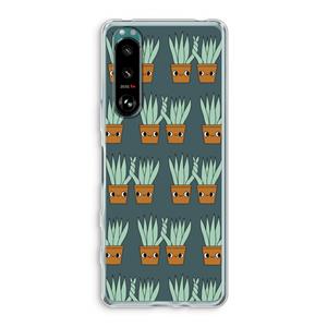 CaseCompany Sansevieria: Sony Xperia 5 III Transparant Hoesje