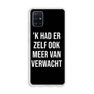 CaseCompany Meer verwacht - Zwart: Galaxy A51 4G Transparant Hoesje