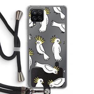 CaseCompany Papegaai: Samsung Galaxy A12 Transparant Hoesje met koord