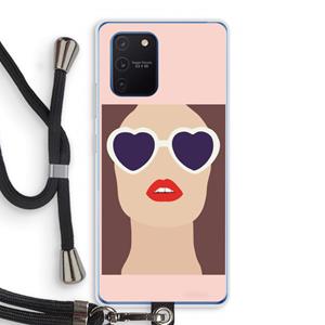 CaseCompany Red lips: Samsung Galaxy Note 10 Lite Transparant Hoesje met koord