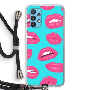 CaseCompany Bite my lip: Samsung Galaxy A32 4G Transparant Hoesje met koord