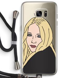 CaseCompany Mary Kate: Samsung Galaxy S7 Edge Transparant Hoesje met koord