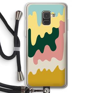 CaseCompany Baar B: Samsung Galaxy A8 (2018) Transparant Hoesje met koord