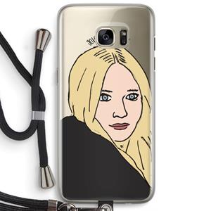 CaseCompany Ashley: Samsung Galaxy S7 Edge Transparant Hoesje met koord