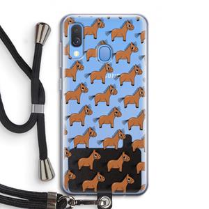 CaseCompany Pony: Samsung Galaxy A40 Transparant Hoesje met koord