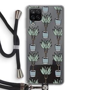 CaseCompany Boompje: Samsung Galaxy A12 Transparant Hoesje met koord