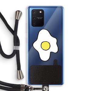 CaseCompany Spiegelei: Samsung Galaxy Note 10 Lite Transparant Hoesje met koord