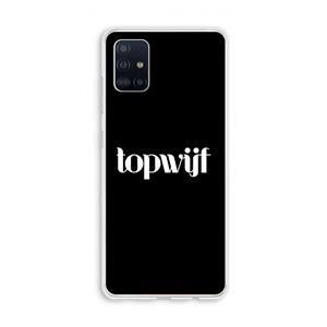 CaseCompany Topwijf Zwart: Galaxy A51 4G Transparant Hoesje