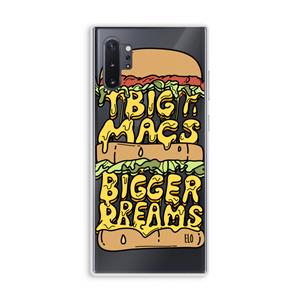 CaseCompany Big Macs Bigger Dreams: Samsung Galaxy Note 10 Plus Transparant Hoesje