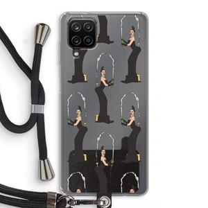 CaseCompany Pop Some Kim: Samsung Galaxy A12 Transparant Hoesje met koord