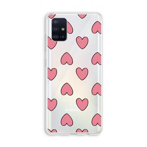 CaseCompany Ondersteboven verliefd: Galaxy A51 4G Transparant Hoesje
