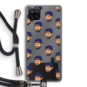 CaseCompany Drake Away: Samsung Galaxy A12 Transparant Hoesje met koord