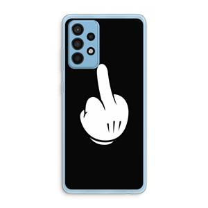 CaseCompany Middle finger black: Samsung Galaxy A52 Transparant Hoesje