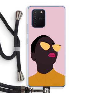 CaseCompany Yellow glasses: Samsung Galaxy Note 10 Lite Transparant Hoesje met koord