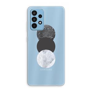 CaseCompany Marmeren cirkels: Samsung Galaxy A52 Transparant Hoesje