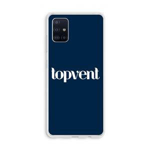 CaseCompany Topvent Navy: Galaxy A51 4G Transparant Hoesje