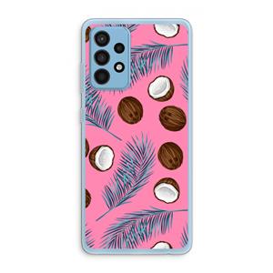 CaseCompany Kokosnoot roze: Samsung Galaxy A52 Transparant Hoesje