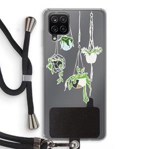 CaseCompany Hang In There: Samsung Galaxy A12 Transparant Hoesje met koord