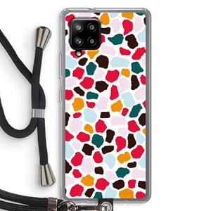 CaseCompany Colored Giraffe: Samsung Galaxy A42 5G Transparant Hoesje met koord