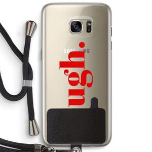 CaseCompany Ugh: Samsung Galaxy S7 Edge Transparant Hoesje met koord