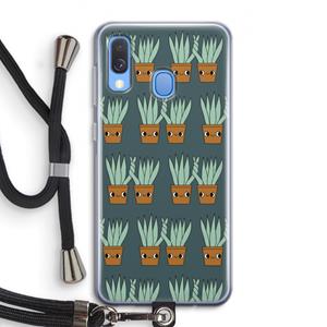 CaseCompany Sansevieria: Samsung Galaxy A40 Transparant Hoesje met koord