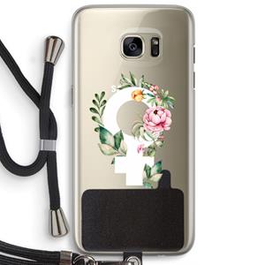 CaseCompany Venus: Samsung Galaxy S7 Edge Transparant Hoesje met koord