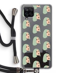 CaseCompany King Kylie: Samsung Galaxy A12 Transparant Hoesje met koord