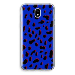 CaseCompany Blue Leopard: Samsung Galaxy J5 (2017) Transparant Hoesje
