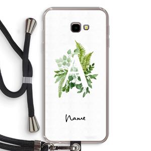 CaseCompany Green Brush: Samsung Galaxy J4 Plus Transparant Hoesje met koord