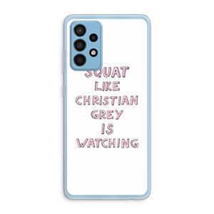 CaseCompany Christian Grey: Samsung Galaxy A52 Transparant Hoesje