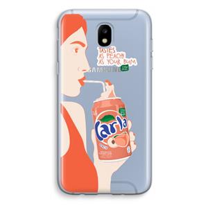 CaseCompany Peach please!: Samsung Galaxy J5 (2017) Transparant Hoesje