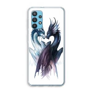 CaseCompany Yin Yang Dragons: Samsung Galaxy A32 4G Transparant Hoesje