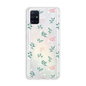 CaseCompany Small white flowers: Galaxy A51 4G Transparant Hoesje