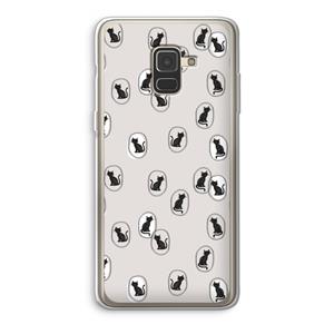 CaseCompany Miauw: Samsung Galaxy A8 (2018) Transparant Hoesje